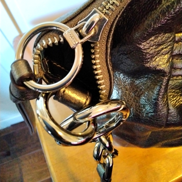 COACH Tote Bag with strap ▪︎ Brand NEW with tags, Gun Metal Silver ❤️ - Picture 8 of 9